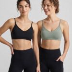 Sylve Solid Cropped Sports Padded Bra Combo Pack of 2