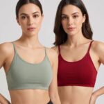 Sylve Solid Wireless Racerback Padded Bralette Combo Pack of 2