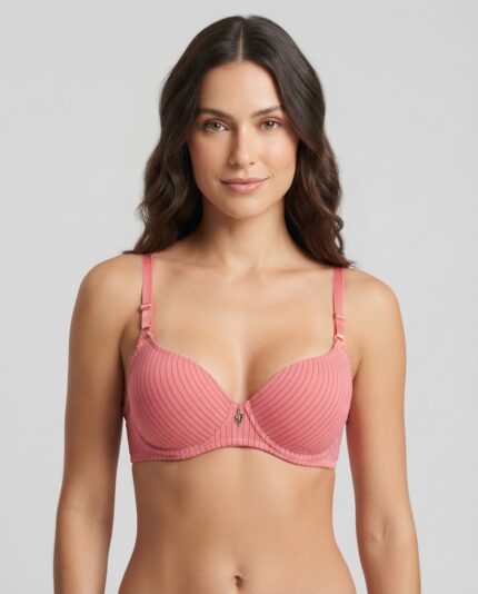 Sylve Striped Padded Non-Wired Bra