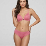 Sylve Plunge Non-Wired Bra & Slip Panty Soft Silk Set