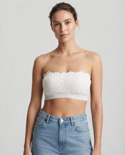 Sylve Net Multi Stripe Tube Bra