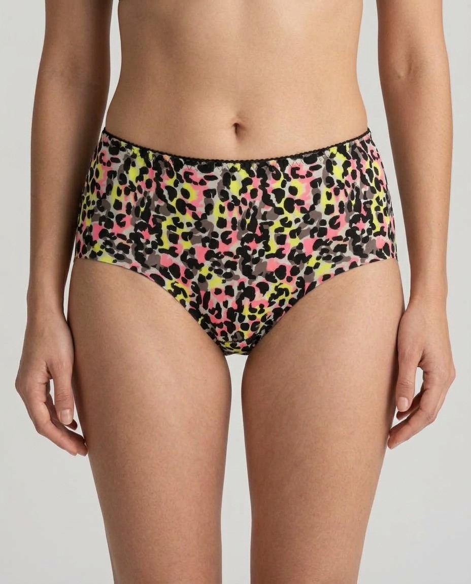 669M Neon Pop Leopard (2) Sylve Seamless Printed Classic Panty - Image 1