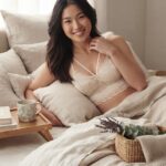 Sylve Solid Net Trim Padded Bralette