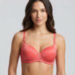 Sylve Self Print Padded Non Wired Bra