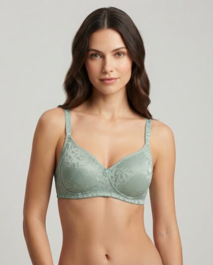 Sylve Self Print Padded Non Wired Bra