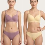 Sylve Solid Padded Non-Wired Bra Combo Pack of 2