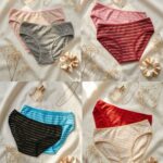 Sylve Striped Cotton Blend Stretchable Panty Combo Pack of 3