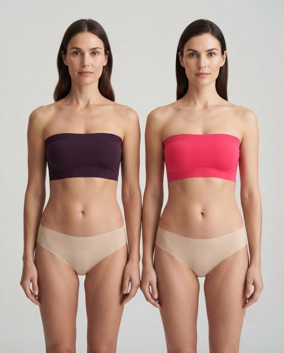 1769 Combo 2 Sylve Solid Spiral Tube Bra Combo Pack of 2 - Image 1