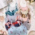 Sylve Printed Padded Non Wired Multi Strap Back Bustier Combo Pack of 2