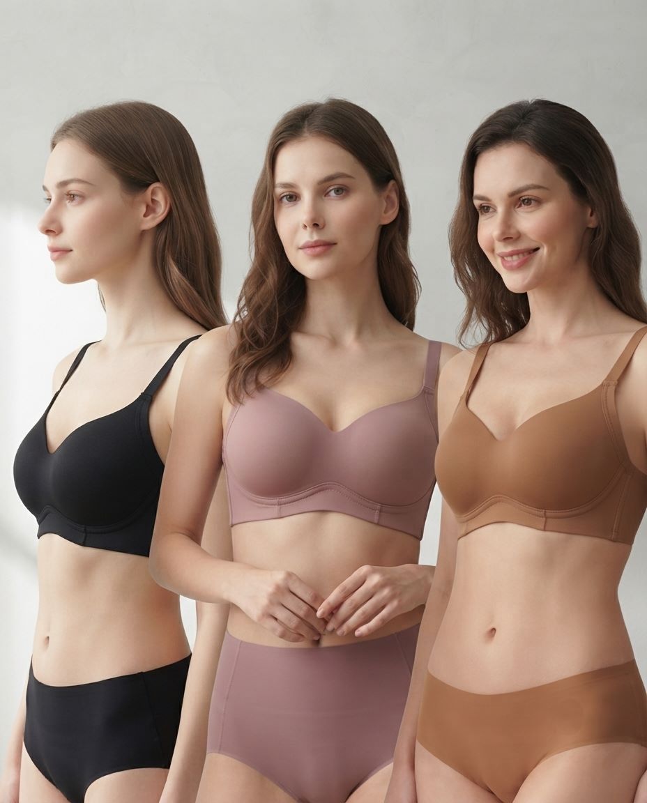 3280 Combo 3 Sylve Everyday Seamless Padded Non-Wired Bra Combo Pack of 3 - Image 1