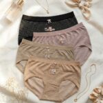 Sylve Striped Soft Stretchable Panty Combo Pack of 4