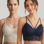 Sylve Solid Net Trim Padded Bralette Combo Pack of 2