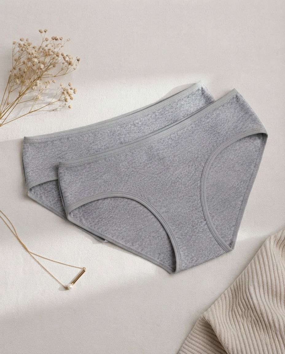 6221 Combo Sylve Solid Cotton Stretchable Panty Combo Pack of 2 - Image 1