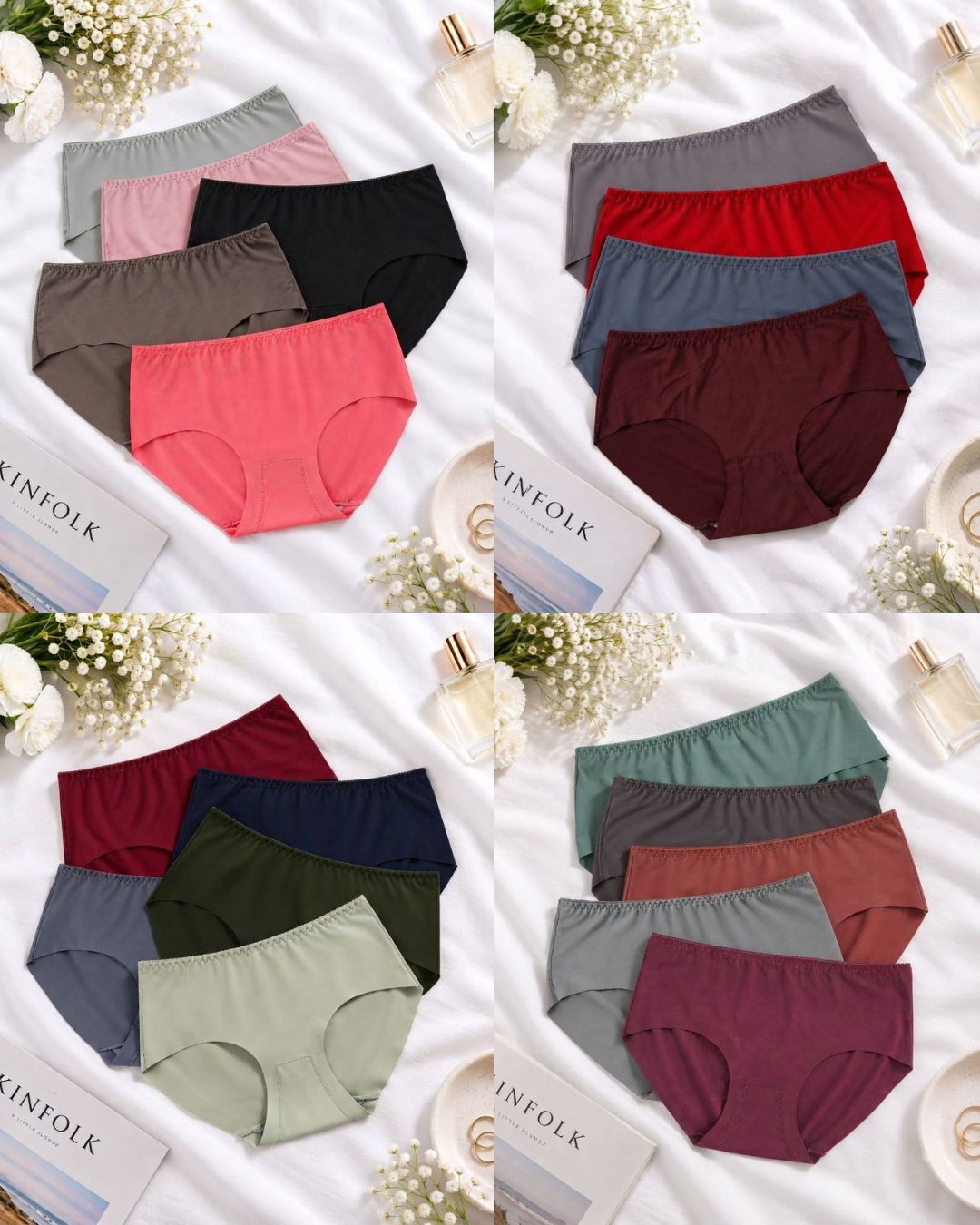 665 All Combo Sylve Solid Seamless Classic Panty Combo Pack of 2 - Image 1