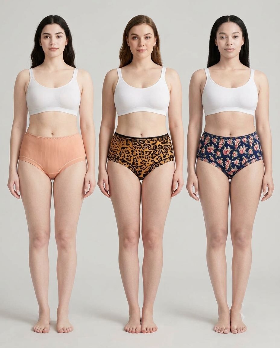 674 combo pack 3 (2) Sylve Printed Maxi Panty Combo Pack of 3 - Image 1