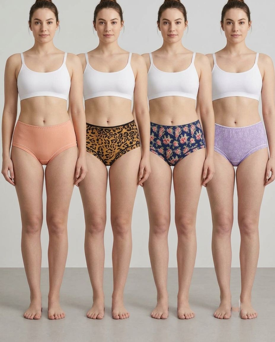 674 combo pack 4 Sylve Printed Maxi Panty Combo Pack of 4 - Image 1