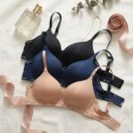 Sylve Supersoft Border Print Padded Non-Wired Bra Combo Pack of 3