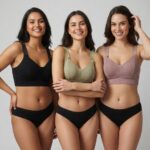 Sylve Ribbed Wide Sheer Belt Padded Bralette Combo Pack of 3