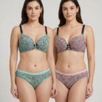 Sylve Animal Print Push Up Padded Wired Bra Combo Pack of 2