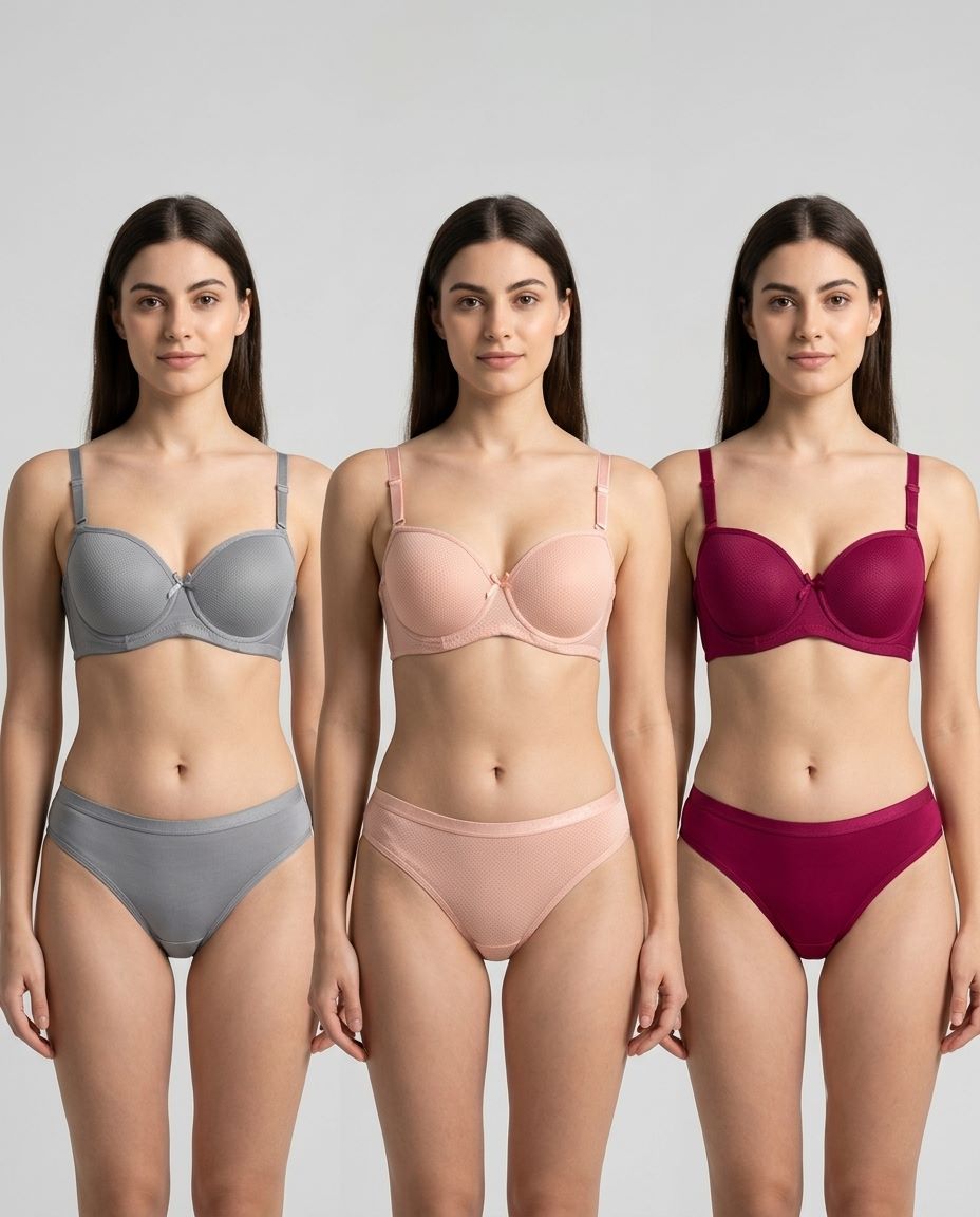 923 Combo 3 Sylve Multiway Strapless Padded Wired Bra Combo Pack of 3 - Image 1