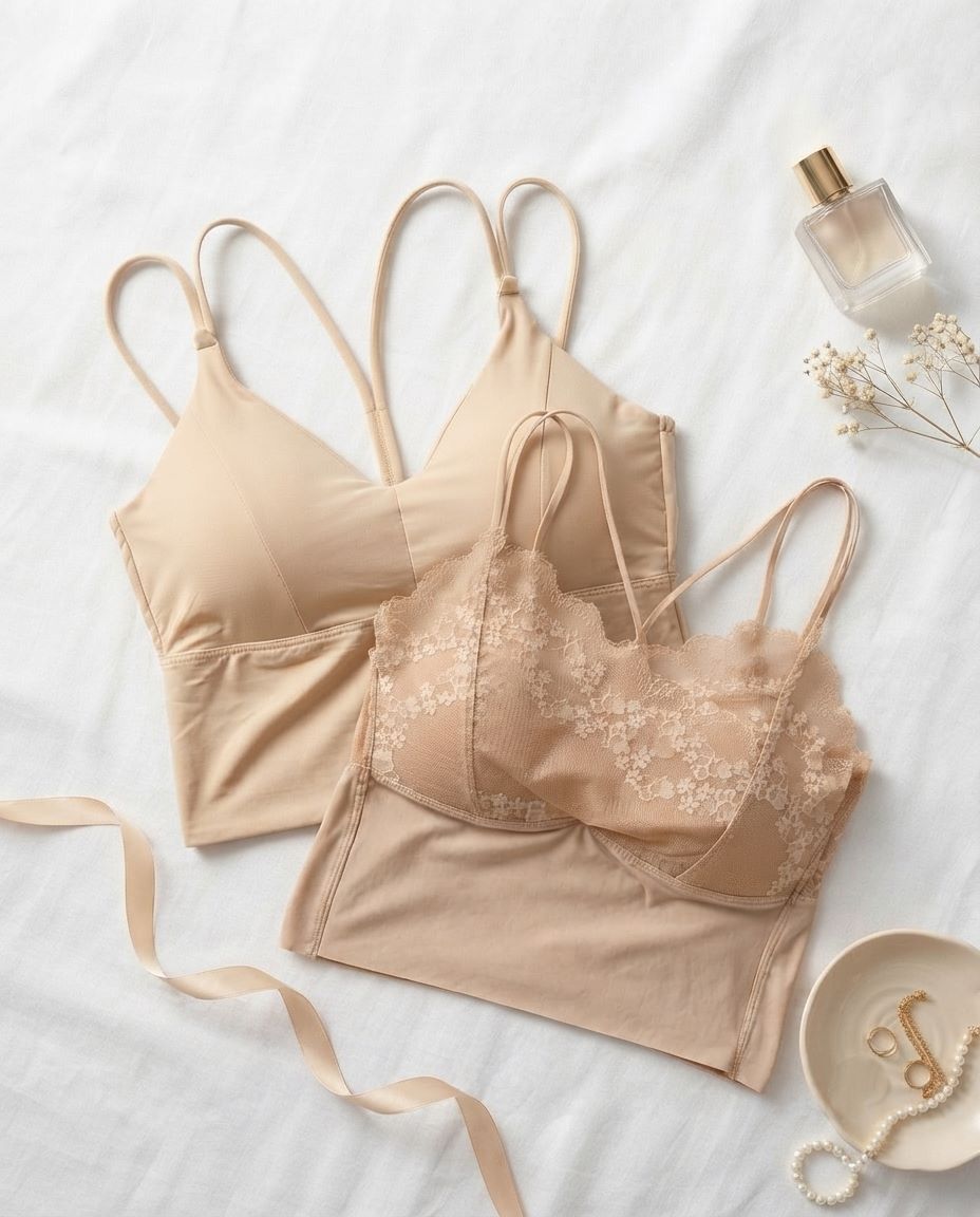 948 and 604 combo Sylve Solid Everyday Padded Bralette Combo Pack of 2 - Image 1