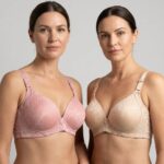 Sylve Self Print Padded Non Wired Bra Combo Pack of 2